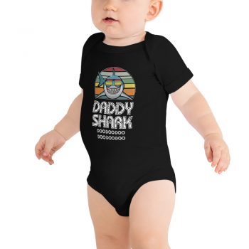 Daddy Shark Vintage Baby Onesie