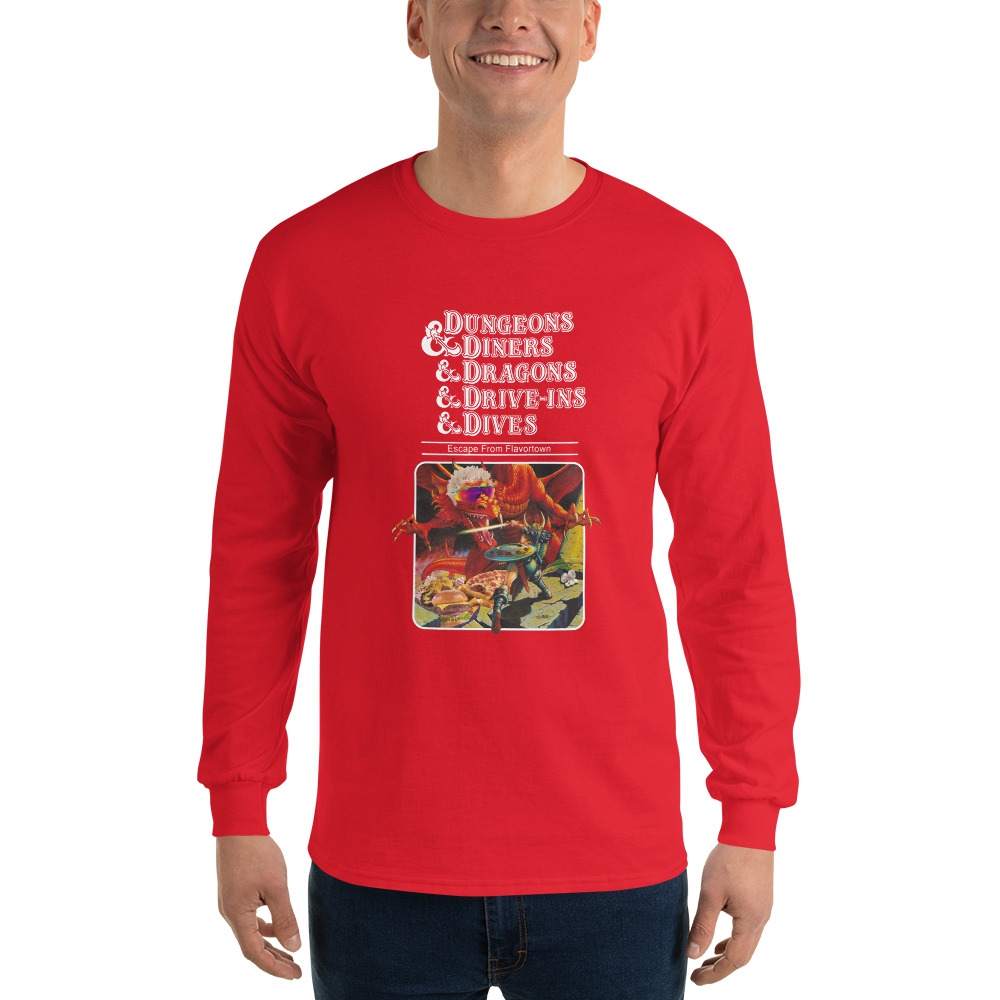 Dungeons Diners Dragons Drive Ins Dives Long Sleeve Men T Shirt