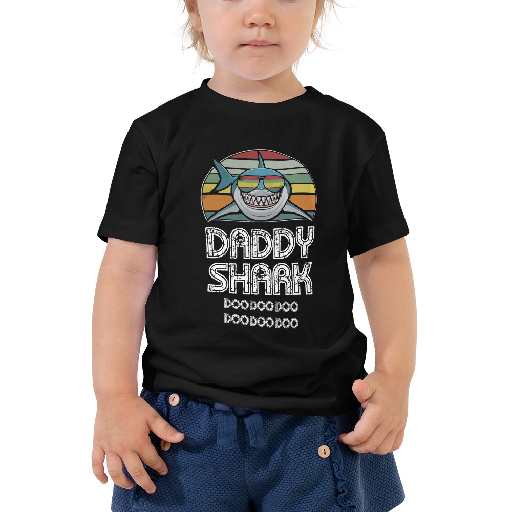 Daddy Shark Vintage Toddler Tee Shirt