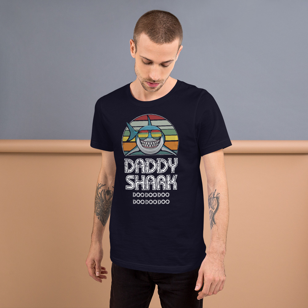 Daddy Shark Vintage Unisex T Shirt