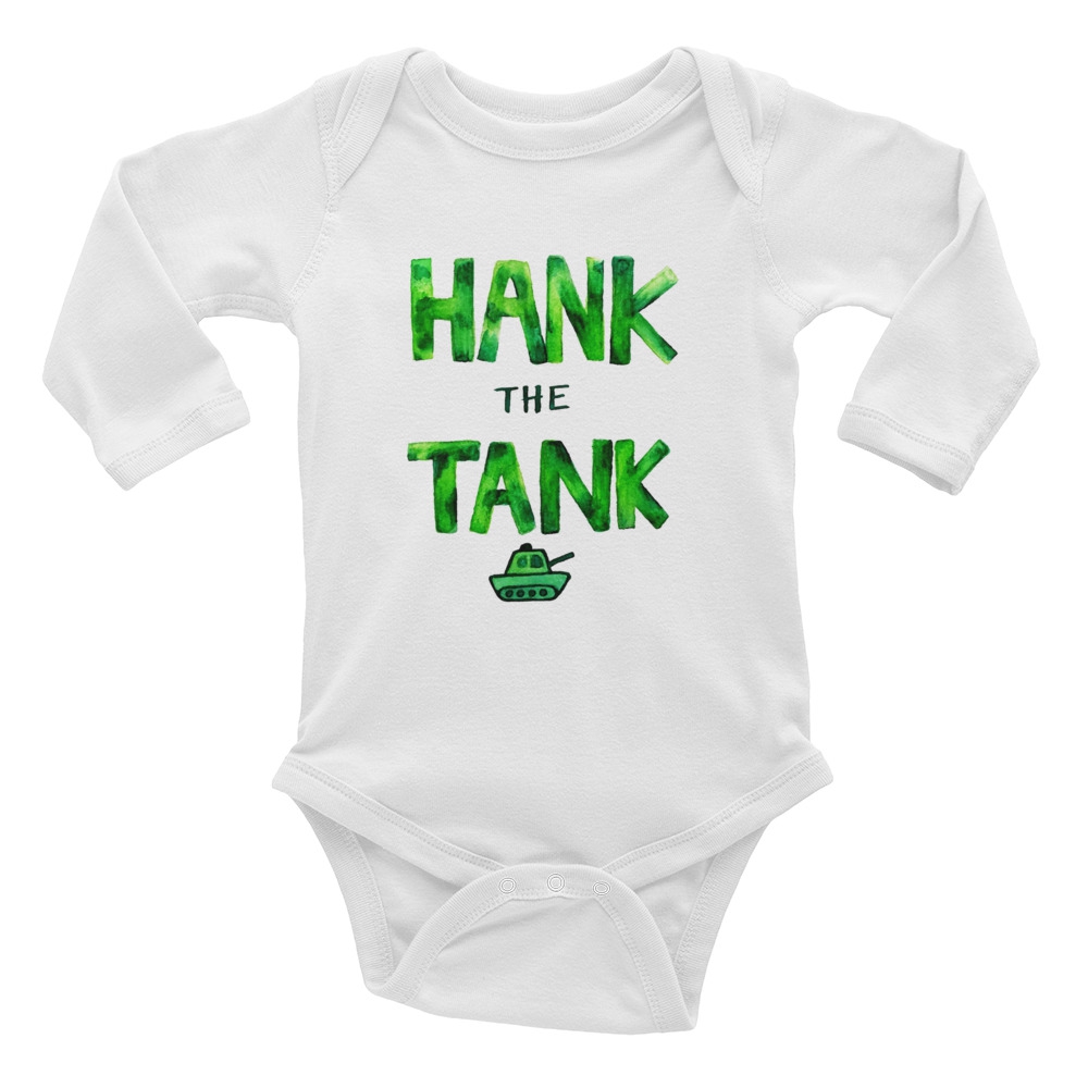 HANK the TANK Quote Baby Bodysuit Long Sleeve