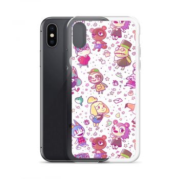 Animal Crossing Pattern iPhone Clear Case