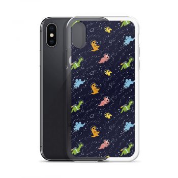 Dinosaurs Space iPhone Clear Case