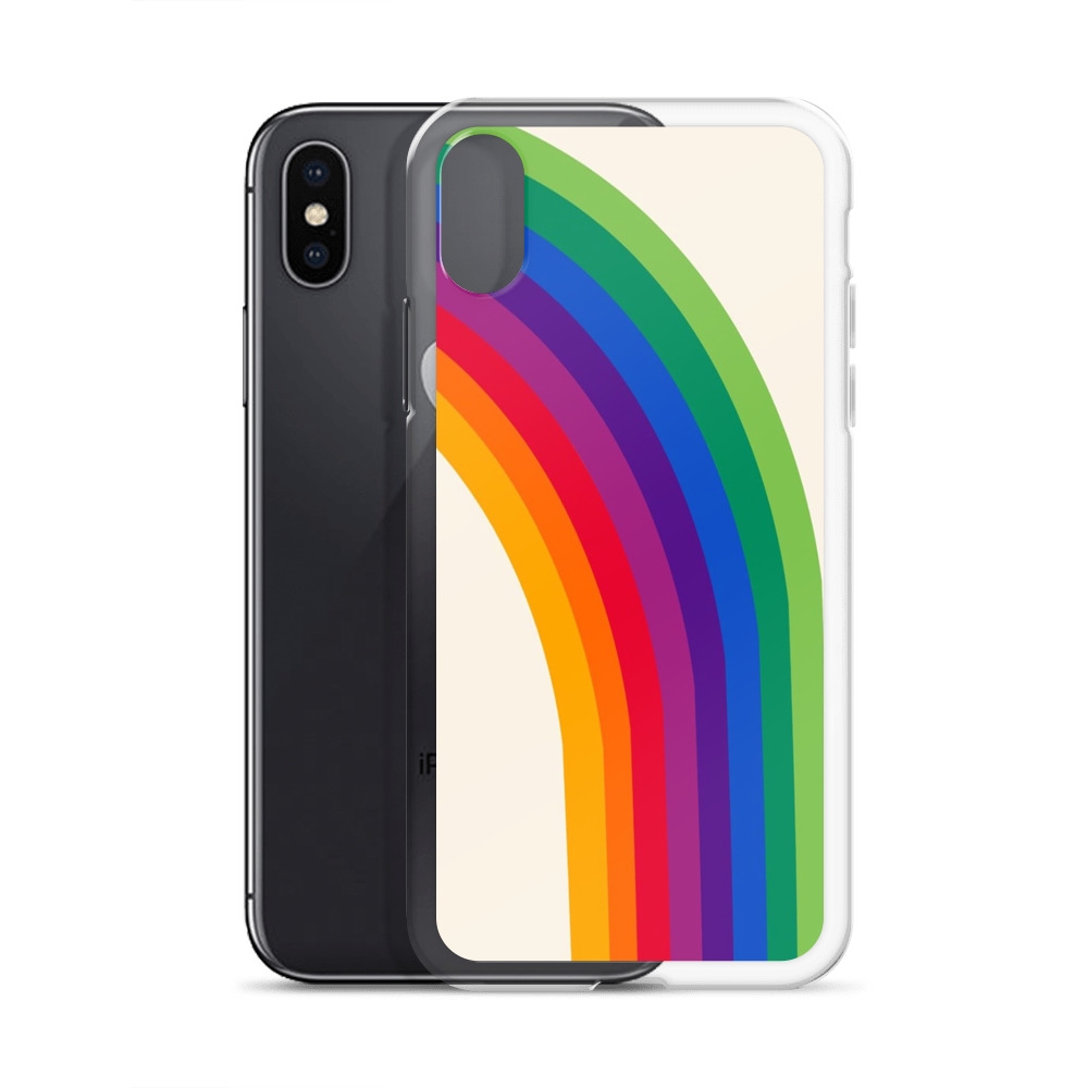 Grovy Rainbow 80s Retro iPhone Clear Case