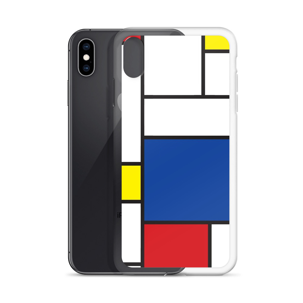 Mondrian Minimalist De Stijl Modern Art II iPhone Clear Case