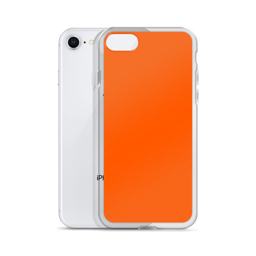 Orange Pantone Solid iPhone Clear Case - Quotysee.com