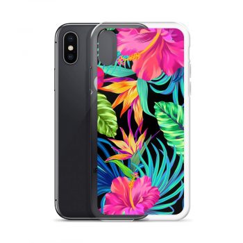 Hibiscus Pattern iPhone Clear Case