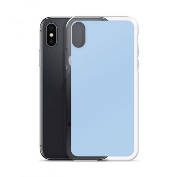 Baby Blue Solid Color iPhone Clear Case