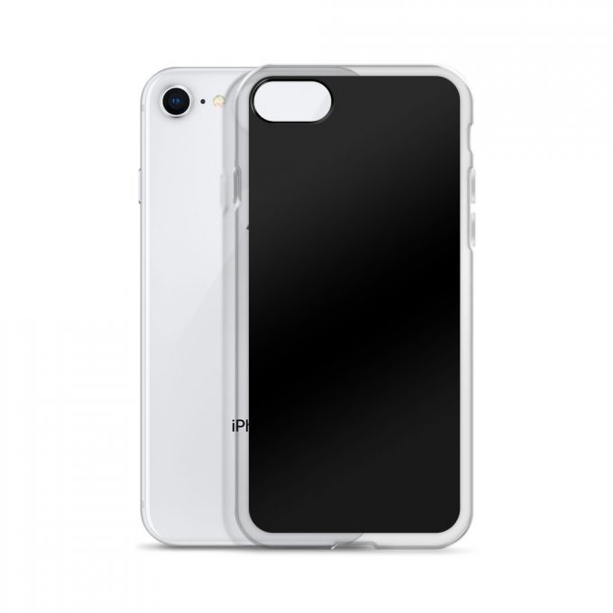 Solid Black iPhone Clear Case - Quotysee.com