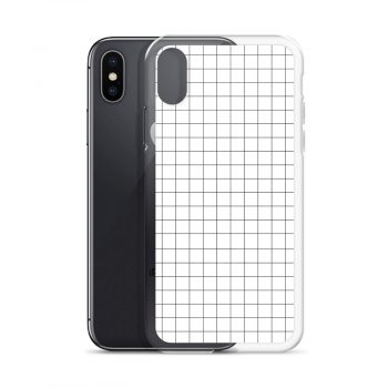 Black Grid iPhone Clear Case