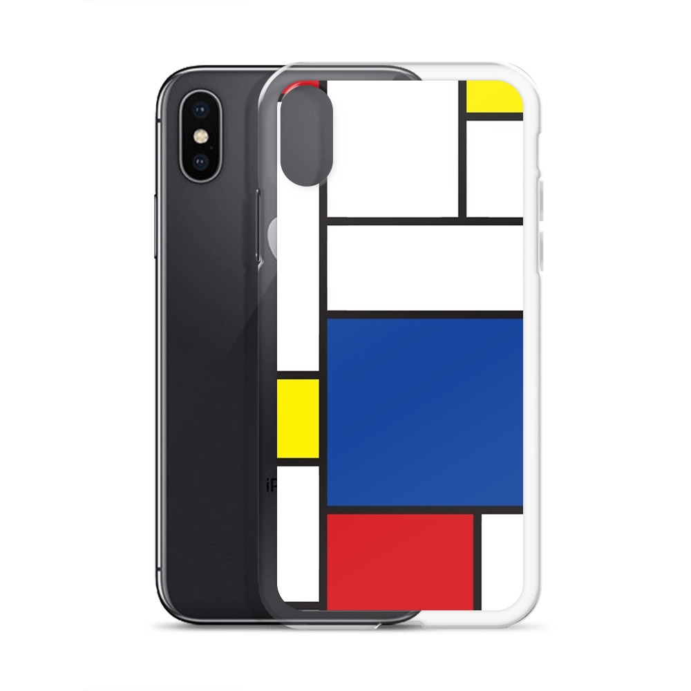 Mondrian Minimalist De Stijl Modern Art II iPhone Clear Case