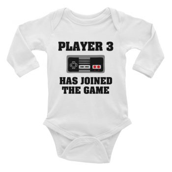 Player 3 Has Joined The Game Quote Baby Bodysuit Long Sleeve