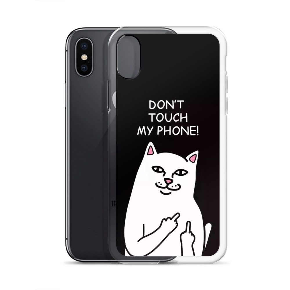 Don T Touch My Phone Cat Ripndip Iphone Clear Case Quotysee Com