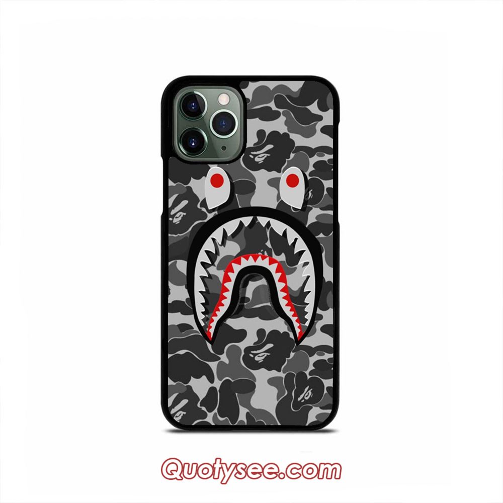 Bape Shark Black Army iPhone Case 11 11 Pro 11 Pro Max XS Max XR X 8 8 Plus 7 7 Plus 6 6S