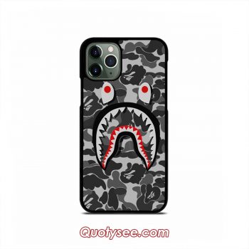 Bape Shark Black Army iPhone Case 11 11 Pro 11 Pro Max XS Max XR X 8 8 Plus 7 7 Plus 6 6S