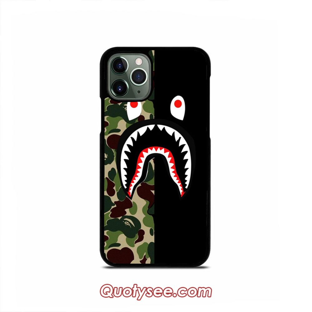 Bape Shark Black iPhone Case 11 11 Pro 11 Pro Max XS Max XR X 8 8 Plus 7 7 Plus 6 6S