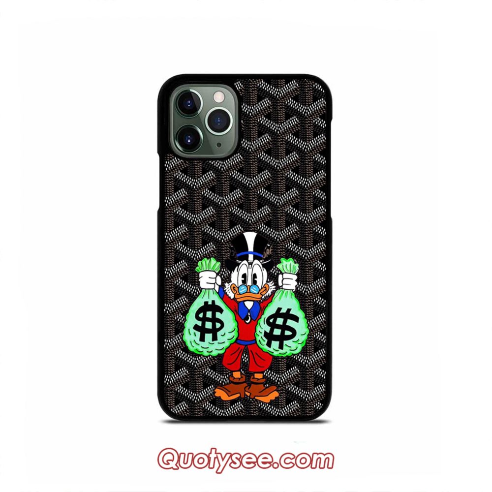 Black Goyard Money iPhone Case 11 11 Pro 11 Pro Max XS Max XR X 8 8 Plus 7 7 Plus 6 6S