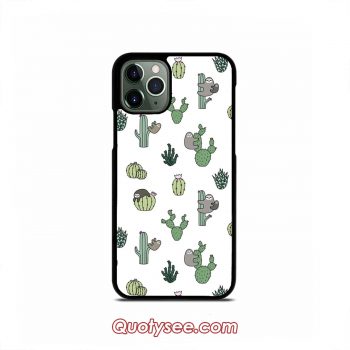 Cacti Sloths iPhone Case 11 11 Pro 11 Pro Max XS Max XR X 8 8 Plus 7 7 Plus 6 6S