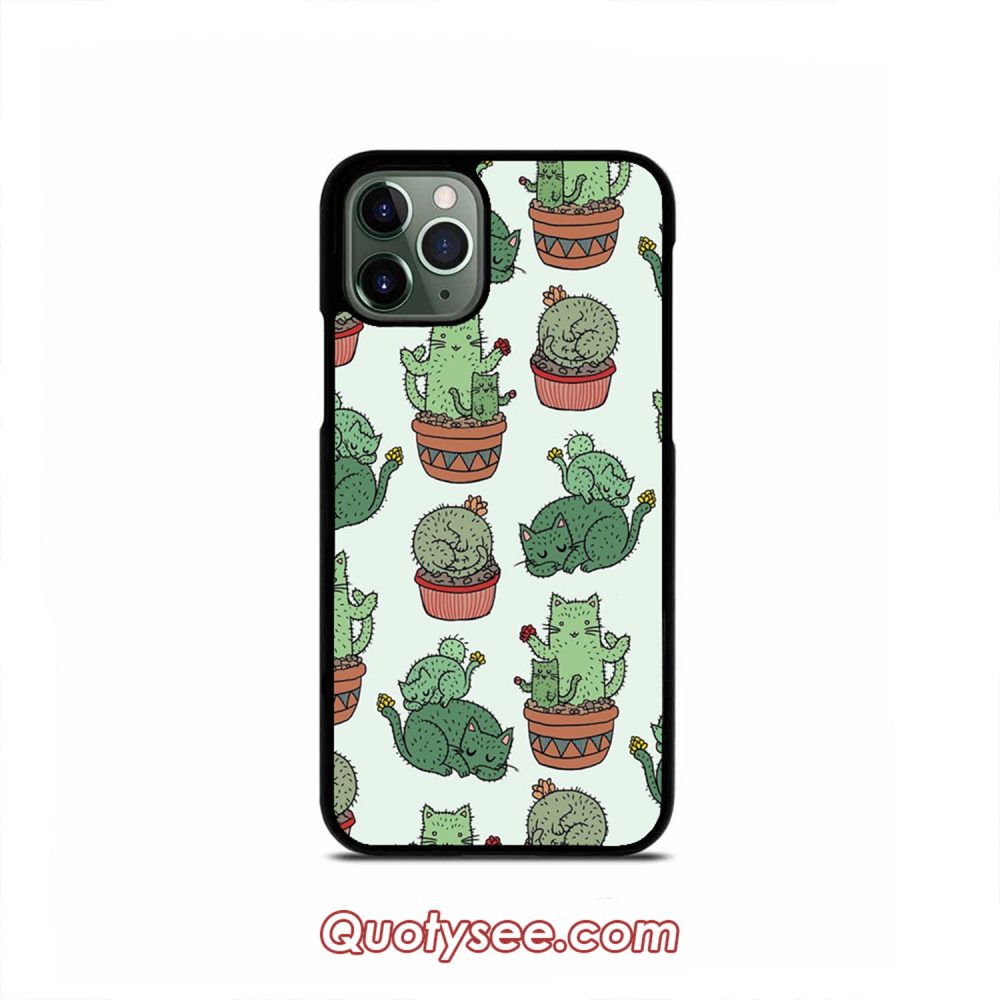 Cactus Cats iPhone Case 11 11 Pro 11 Pro Max XS Max XR X 8 8 Plus 7 7 Plus 6 6S