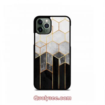 Charcoal Hexagons iPhone Case 11 11 Pro 11 Pro Max XS Max XR X 8 8 Plus 7 7 Plus 6 6S