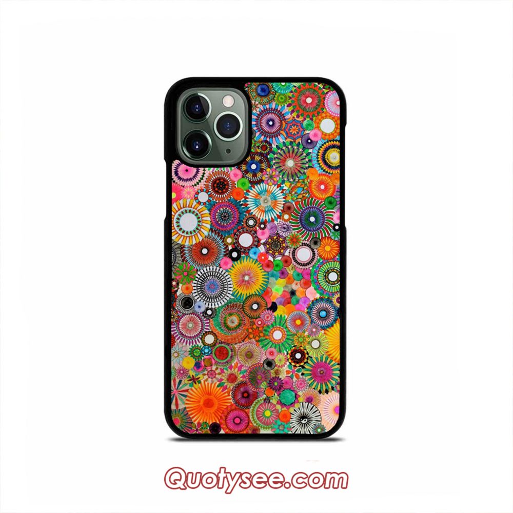 Childhood Dreams a colourful spirograph drawing iPhone Case 11 11 Pro 11 Pro Max XS Max XR X 8 8 Plus 7 7 Plus 6 6S