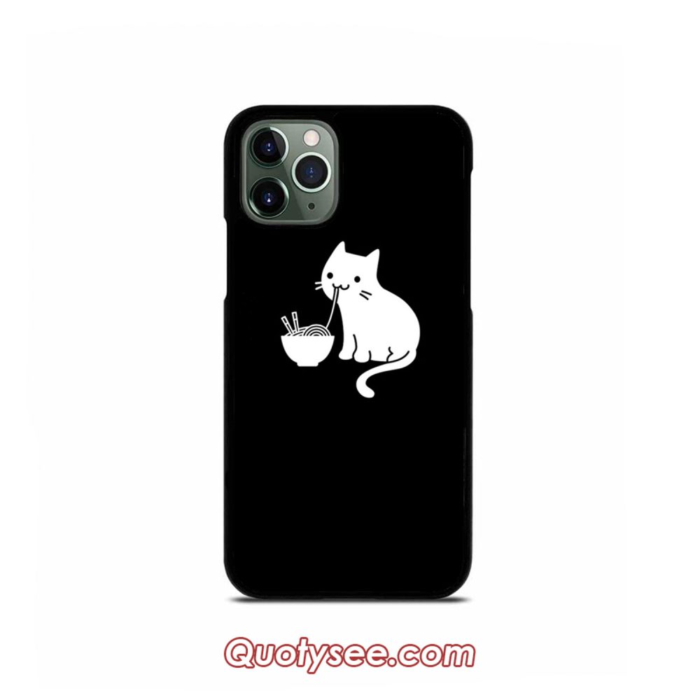 Cute Cat Eating Ramen iPhone Case 11 11 Pro 11 Pro Max XS Max XR X 8 8 Plus 7 7 Plus 6 6S