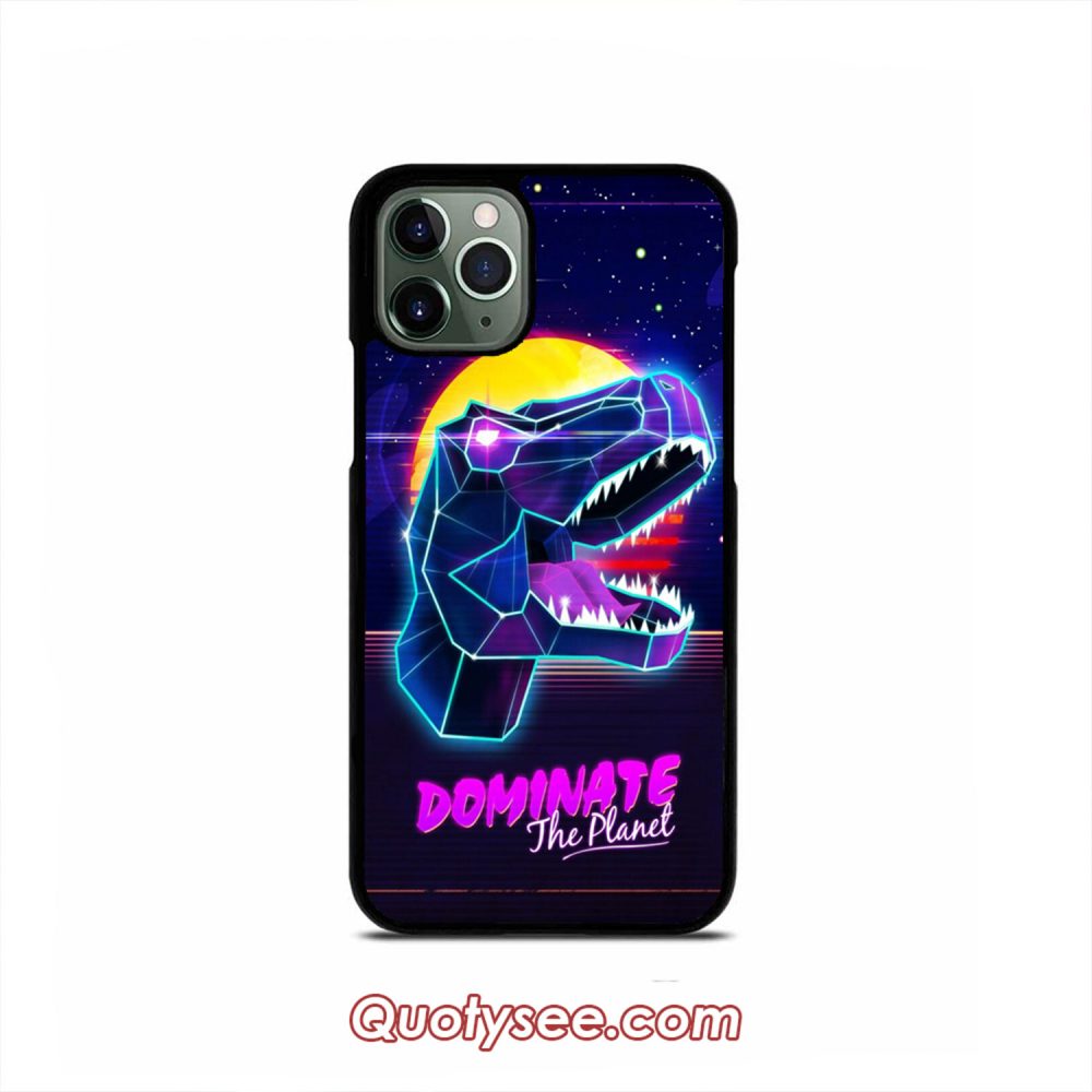 Electric Jurassic Rex Dominate the Planet iPhone Case 11 11 Pro 11 Pro Max XS Max XR X 8 8 Plus 7 7 Plus 6 6S