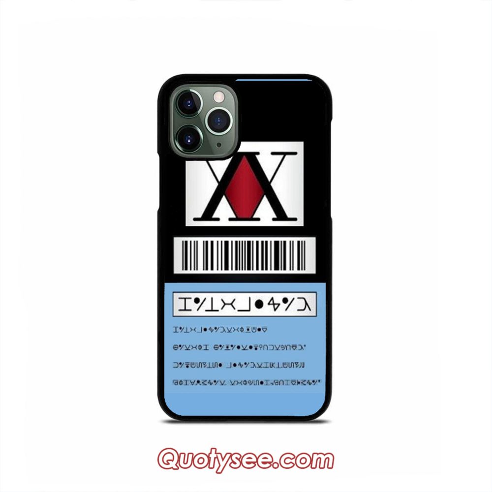 HXH HunterxHunter License iPhone Case 11 11 Pro 11 Pro Max XS Max XR X 8 8 Plus 7 7 Plus 6 6S