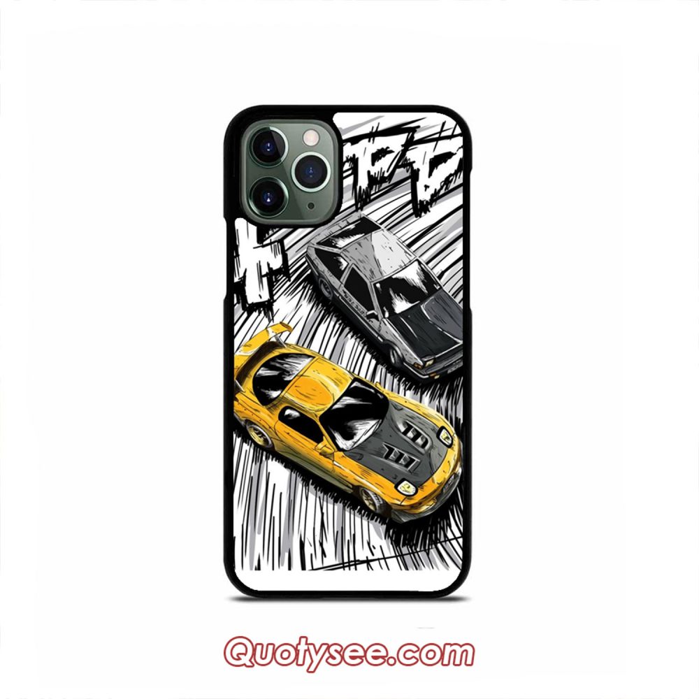 Initial D style artwork RX7 vs AE86 iPhone Case 11 11 Pro 11 Pro Max XS Max XR X 8 8 Plus 7 7 Plus 6 6S