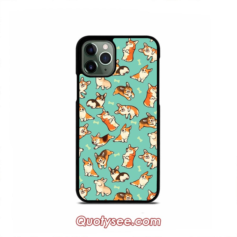 Jolly corgis in green iPhone Case 11 11 Pro 11 Pro Max XS Max XR X 8 8 Plus 7 7 Plus 6 6S