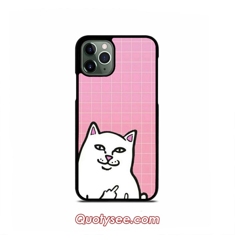 Middle Finger Cat iPhone Case 11 11 Pro 11 Pro Max XS Max XR X 8 8 Plus 7 7 Plus 6 6S