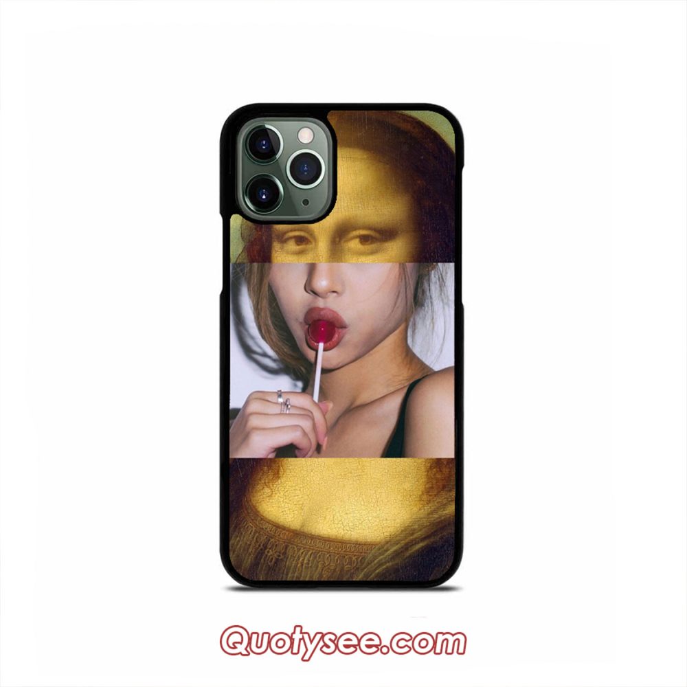 Mona Lisa Lolly Pop iPhone Case 11 11 Pro 11 Pro Max XS Max XR X 8 8 Plus 7 7 Plus 6 6S