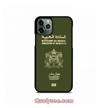 Moroccan Passport iPhone Case 11 11 Pro 11 Pro Max XS Max XR X 8 8 Plus 7 7 Plus 6 6S