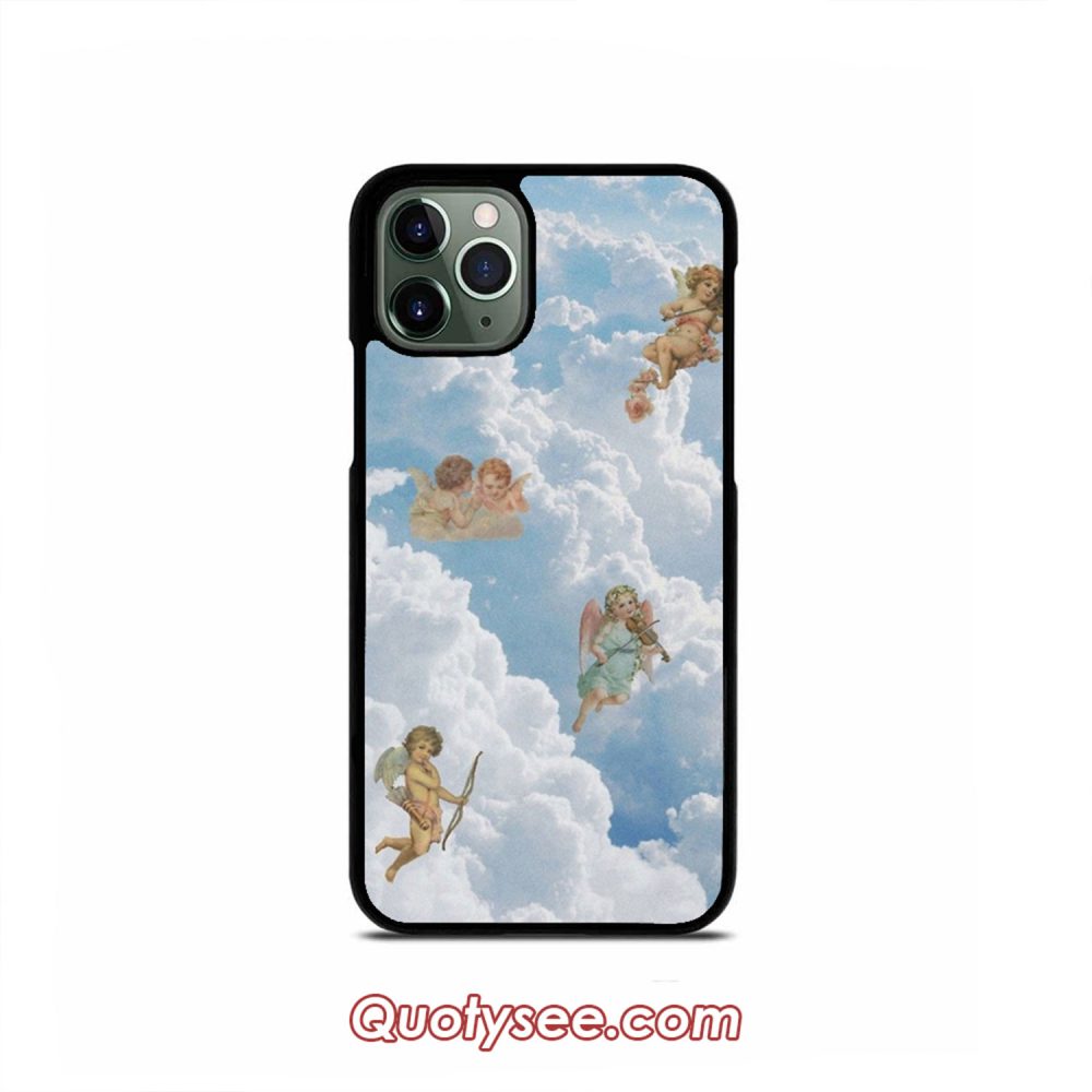 Renaissance angels in sky Cherubs Cupid Art iPhone Case 11 11 Pro 11 Pro Max XS Max XR X 8 8 Plus 7 7 Plus 6 6S
