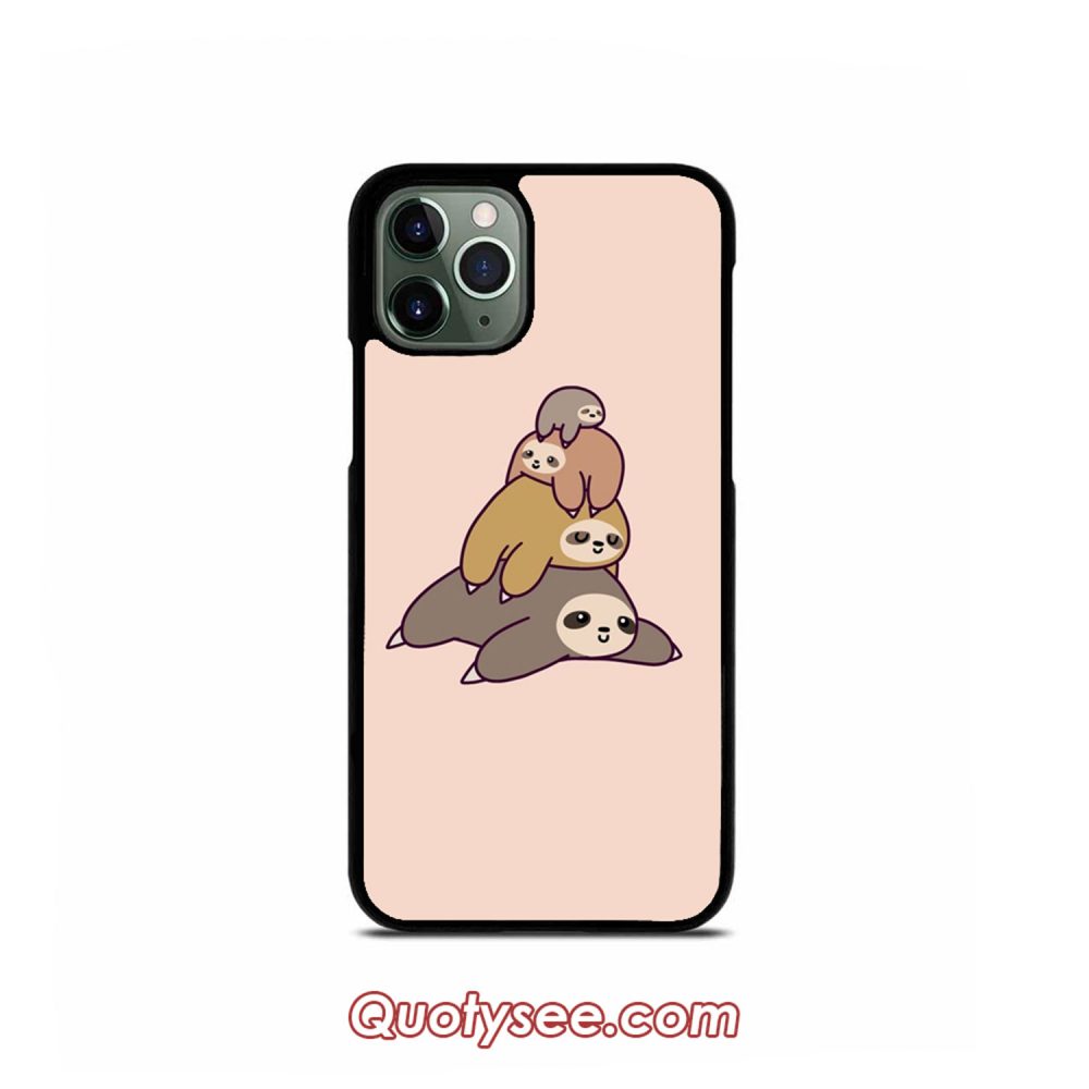 Sloth Stack iPhone Case 11 11 Pro 11 Pro Max XS Max XR X 8 8 Plus 7 7 Plus 6 6S