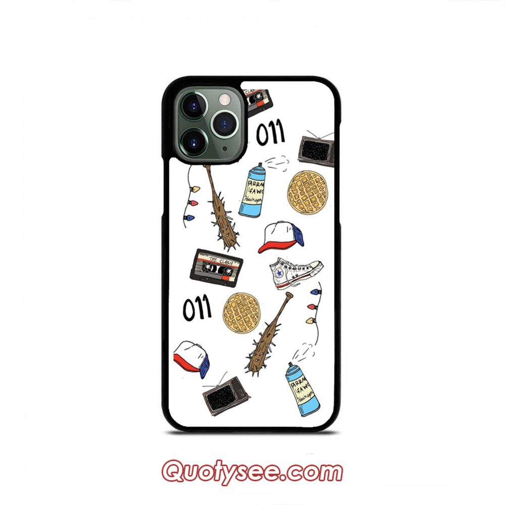 Stranger Things Art Sticker iPhone Case 11 11 Pro 11 Pro Max XS Max XR X 8 8 Plus 7 7 Plus 6 6S