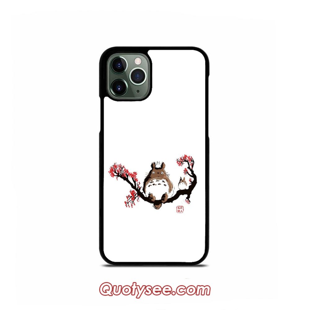 Totoro Sakura Flower iPhone Case 11 11 Pro 11 Pro Max XS Max XR X 8 8 Plus 7 7 Plus 6 6S