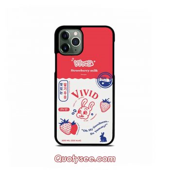 Vivid Strawberry Milk Carton Concept iPhone Case 11 11 Pro 11 Pro Max XS Max XR X 8 8 Plus 7 7 Plus 6 6S