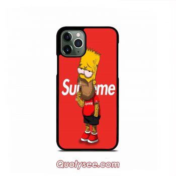 Bearded And Tattoo Bart Simson x Supreme iPhone 11 11 Pro 11 Pro Max Case