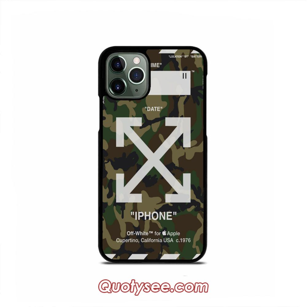 Off White Camo Army iPhone 11 11 Pro 11 Pro Max Case
