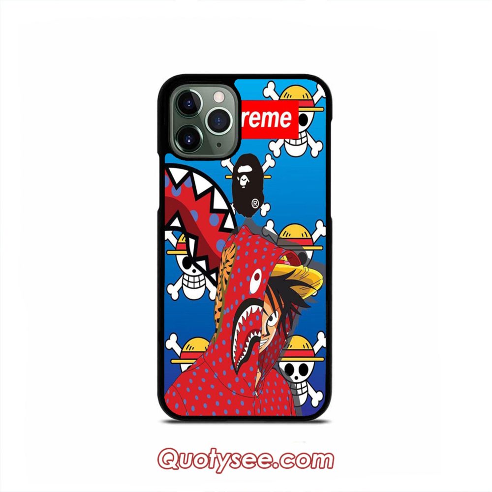 One Piece Supreme x BAPE iPhone 11 11 Pro 11 Pro Max Case