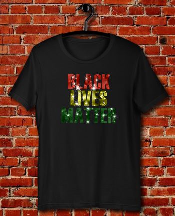 Black Lives Matter Rhinestone Quote Unisex T Shirt
