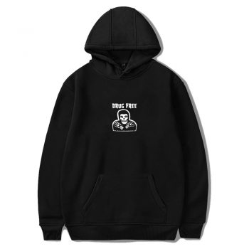 Drug Free Horror Movie Emo Skull Unisex Hoodie