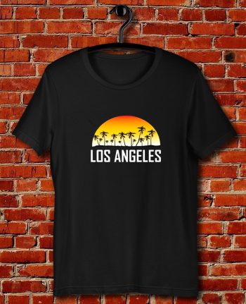 Los Angeles California Sunset And Palm Trees Beach Vacation Quote Unisex T Shirt