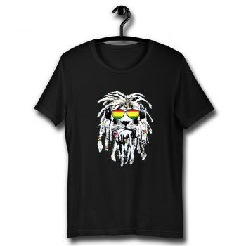 Rasta Lion Reggae Smoke Blunt Marijuana Weed Unisex T Shirt