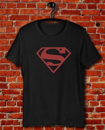Superboy Superman Costume Red On Black Shield Dc Comics Quote Unisex T Shirt