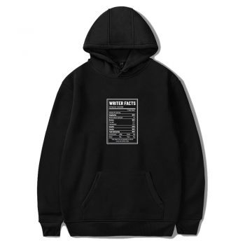 Writer Nutrition Facts Unisex Hoodie