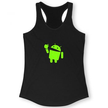 Android Eats Apple Women Racerback