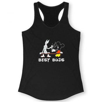 Best Buds Bugs Mickey Weed 420 Smoke Women Racerback