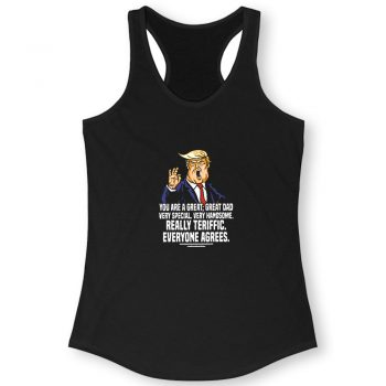 Donald Trump Fathers Day Women Racerback